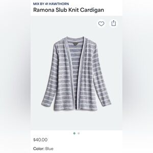 Mix by 41 Hawthorne Blue Striped Cardigan XXL Stitch Fix